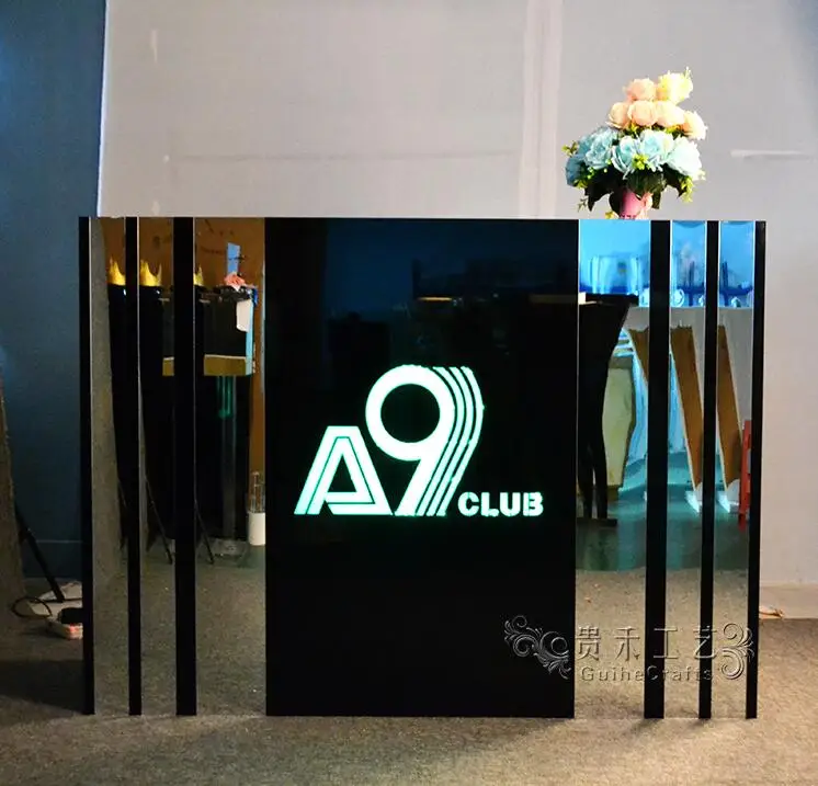 Aurora Backlit Light Box Acrylic Podium for Reception Desk