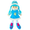 Personality blue winter 100% polyester custom plush rag doll