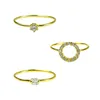 Fashion Design OEM elegant AAA CZ sterling silver gold plated ring for Engagement