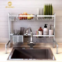 

Whosale Free combination Multipurpose Stainless Steel Over Sink Dish Drying Drainer Rack