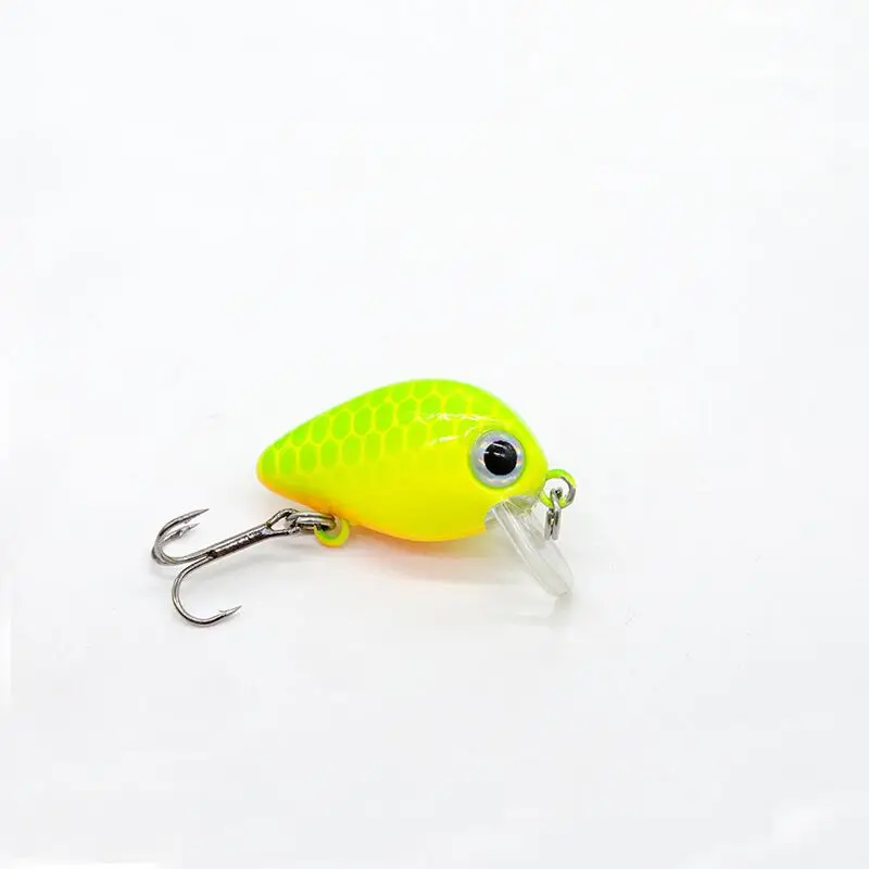 

Factory mini crankbait fishing lure with single treble hooks, Vavious colors