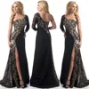 ZH0065G Sexy Women Maxi Mermaid Evening Gown Lace One Shoulder Cocktail Dresses