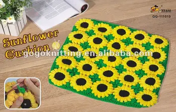 100 Akrilik Benang Rajutan Tangan Bunga Matahari Bantal Buy 100