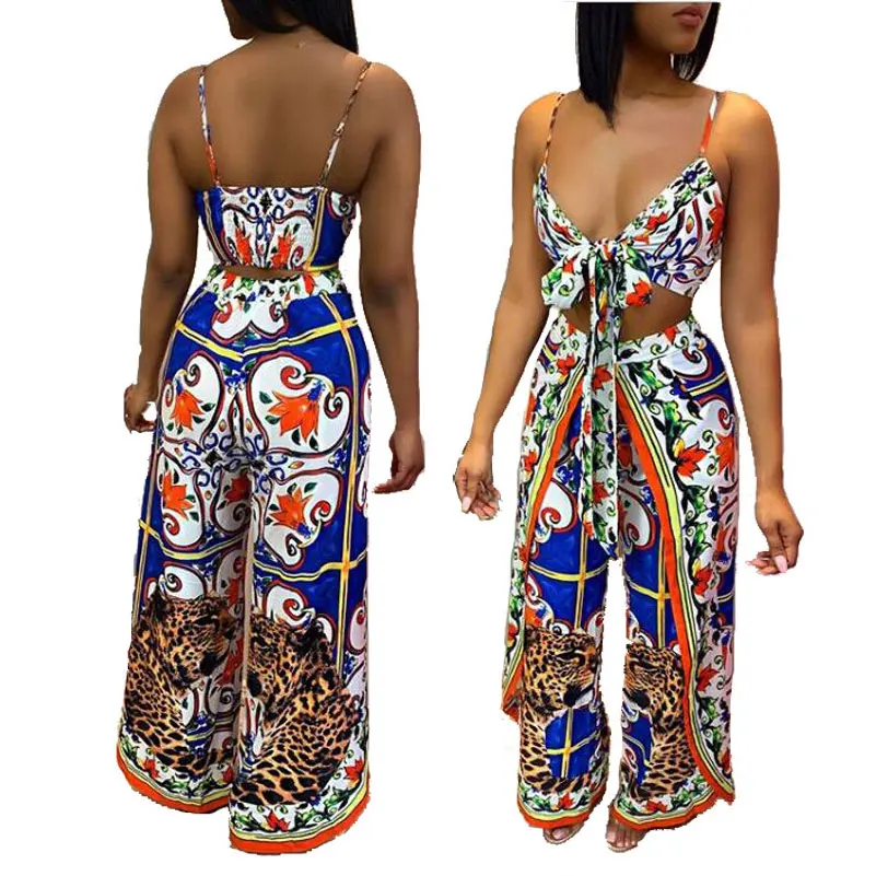 

90601-MX46 new style womens 2 piece outfit fantastic patterns jumpsuits 2019