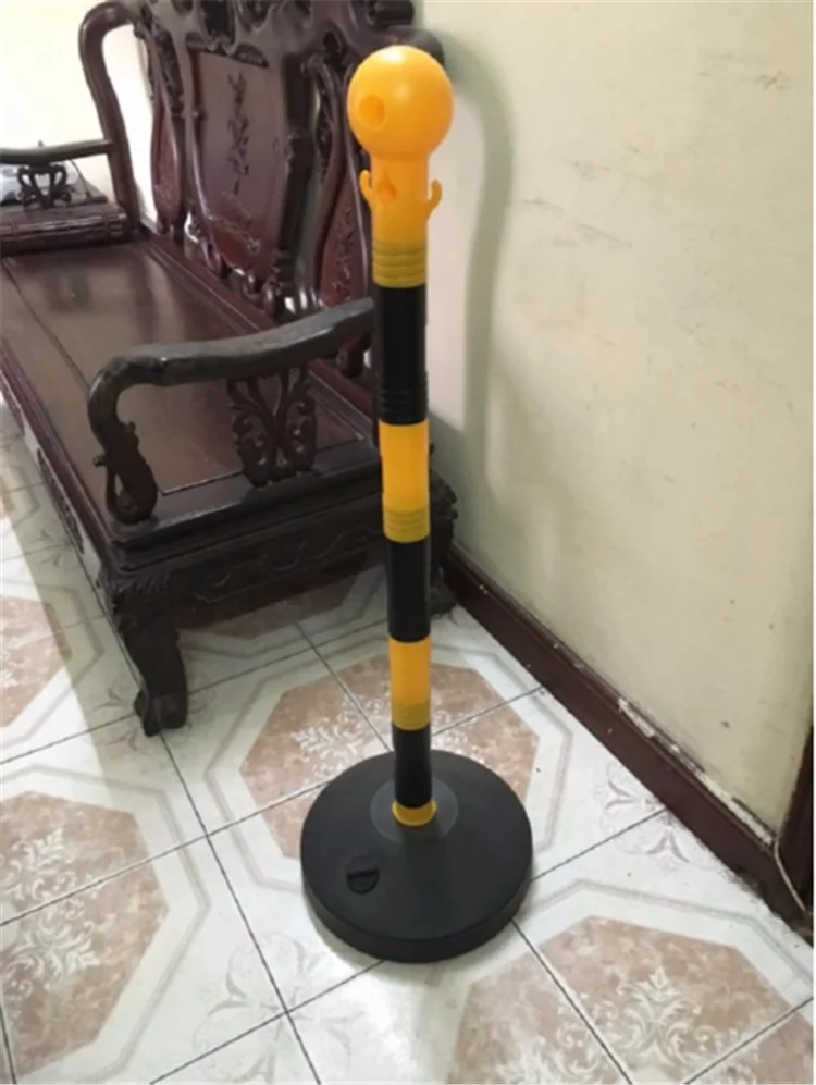 Water Sand Filled Crowd Control Rope Barrier Plastic Pole Barrier Traffic Plastic Stanchion