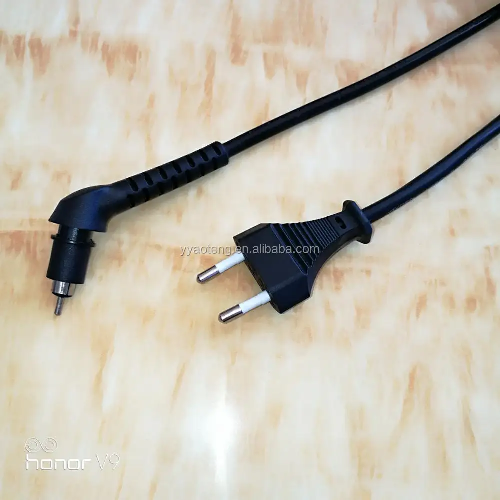 Vde Ce Approved 2.5a 250v 2 Pin Jt001 Plug H05rnf 2x0.75mm2 2.8m Black