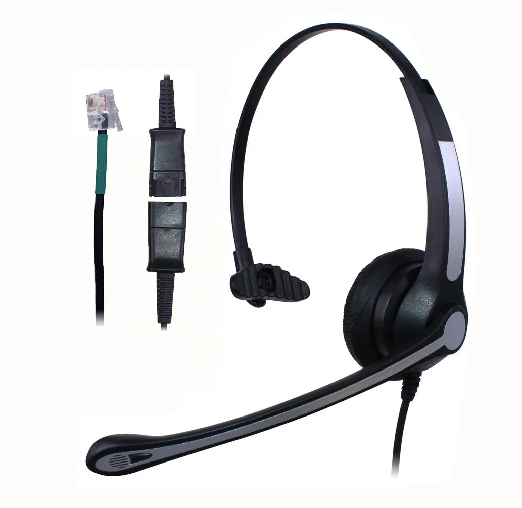 Wired Call Center Rj Headset Headphones + Quick Disconnect For Avaya Ip ...