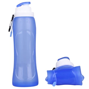 Image of Easy Carry 500ml Silicone Foldable Water bottle,Folding Silicone Hot Water Bottle For Sport Travel
