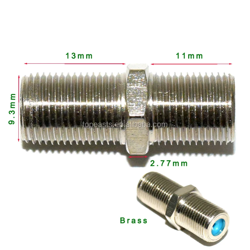 F81 Brass Splice Connector 3ghz Female To Female Ftype Coaxial Cable Extension Barrel Buy
