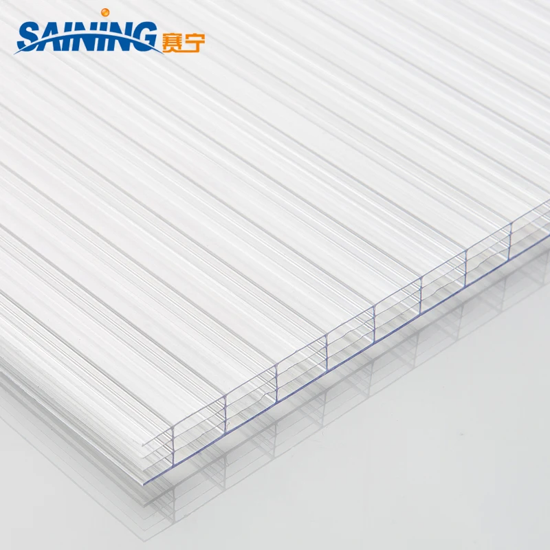 
uv resistant transparent solar panel Four wall Hollow Plastic PC Polycarbonate sheet 