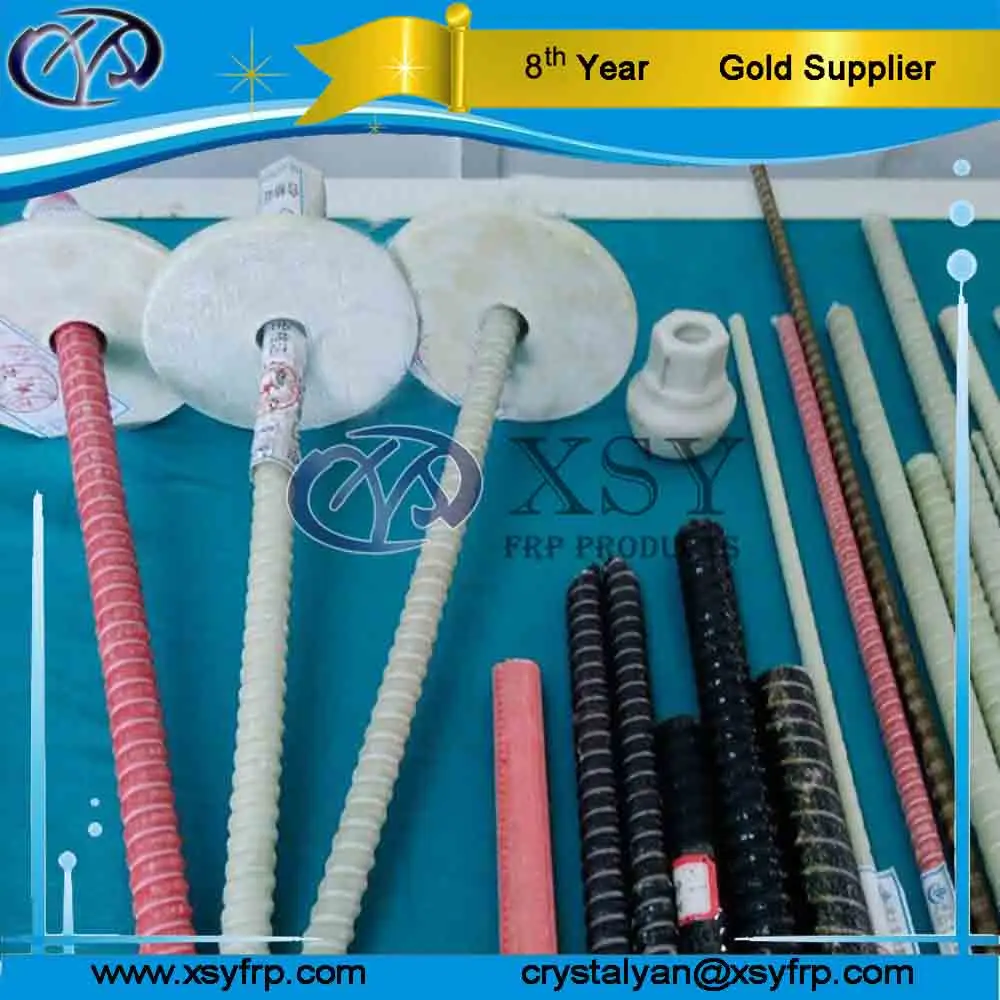 
Cuttable Pultrusion Fiberglass Rock Anchor Bolt With Nut And Tray 