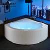 1550X1550X670mm Size One Person Luxurious Long Waterfall Corner Massage Bathtub