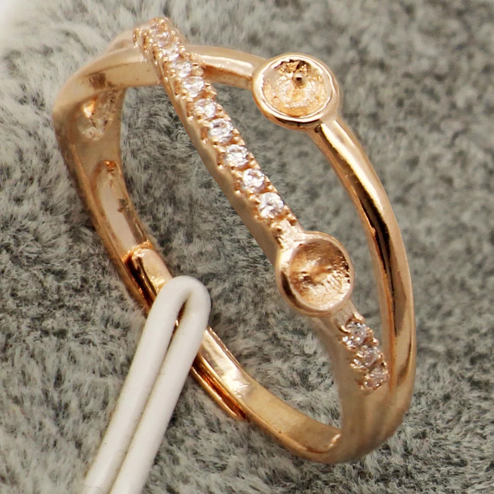 

Fashion 18K+White color perfect pearl rings for women, Gold
