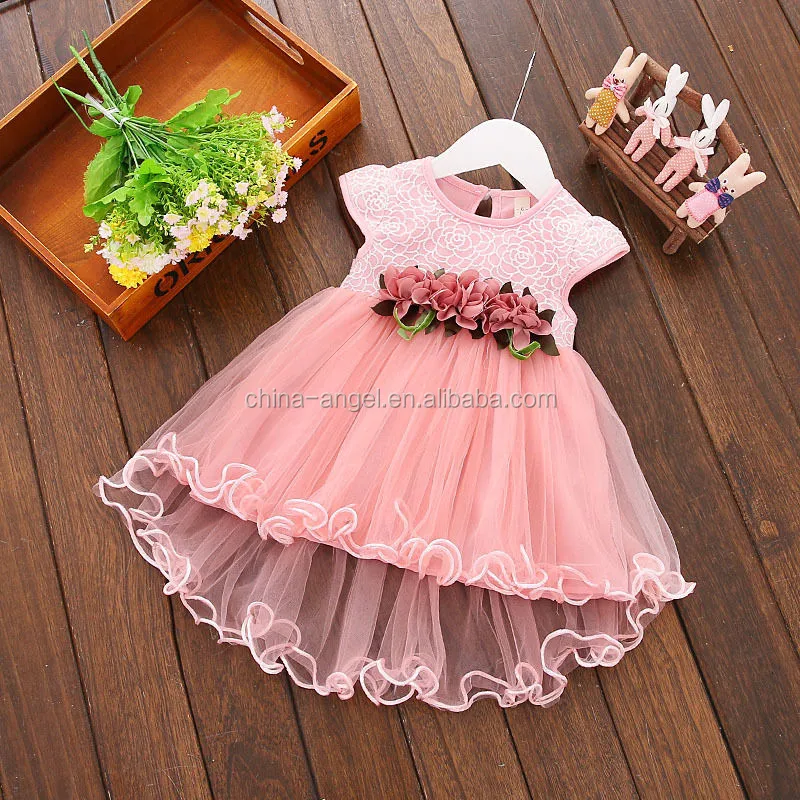 Infant Kids Baby Girl clothes Summer Floral print Geometry round neck sleeveless cotton casual Princess Party Dresses one piece