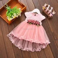 

Infant Kids Baby Girl clothes Summer Floral print Geometry round neck sleeveless cotton casual Princess Party Dresses one piece