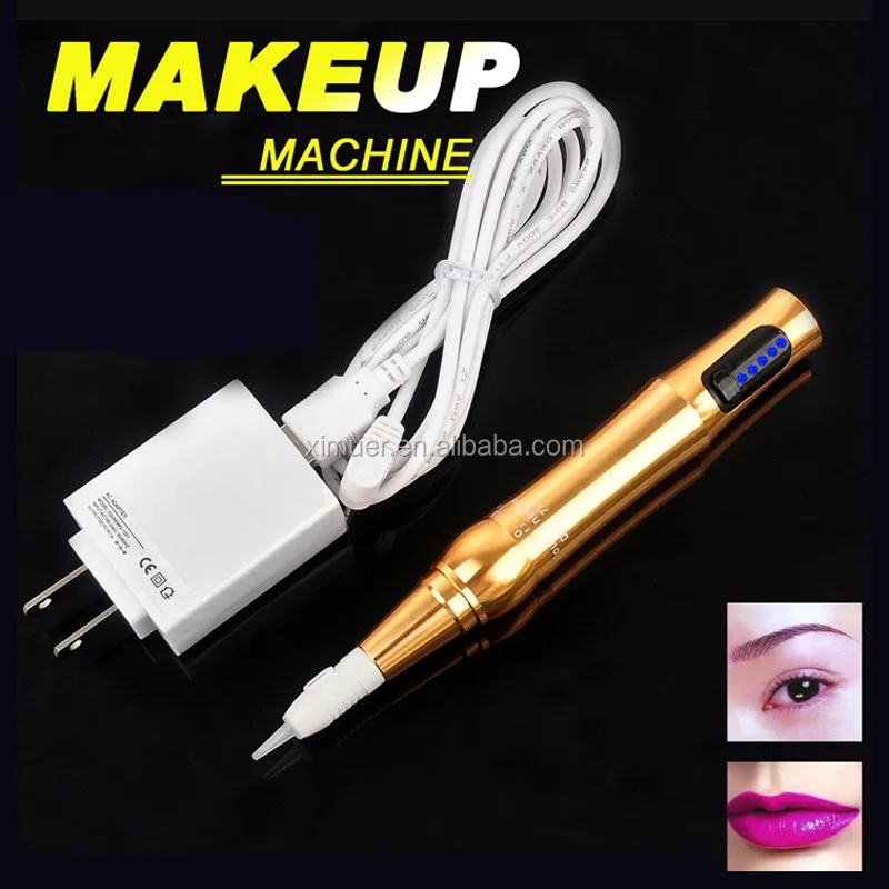 

High Quality Electric Makeup Eyebrow Tattoo Machine permanent Makeup Beauty Machine, Gold