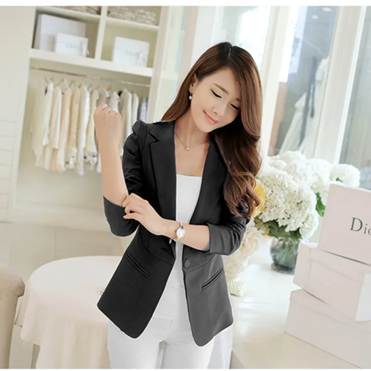 

2019 latest hot sell slim female coat lady business suit formal blazers for women