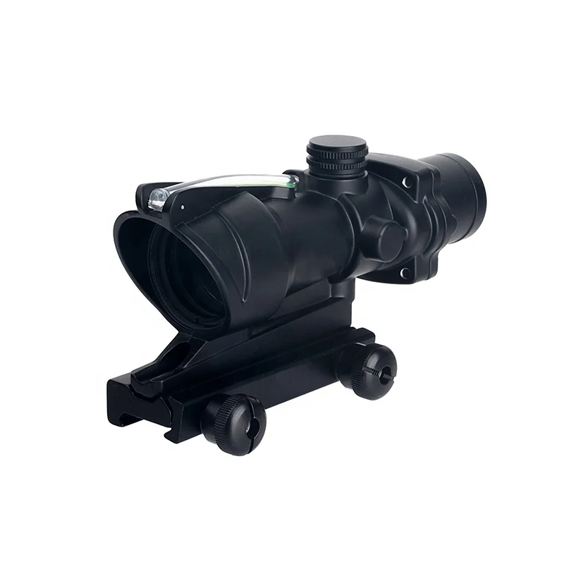 

Tactical hunting riflescope optical sight scope Fiber green red Illumination BDC reticle ACOG 4X32