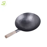 

Chinese Hand Hammered Cantonese Industrial Carbon Steel Wok Flat Bottom Wok