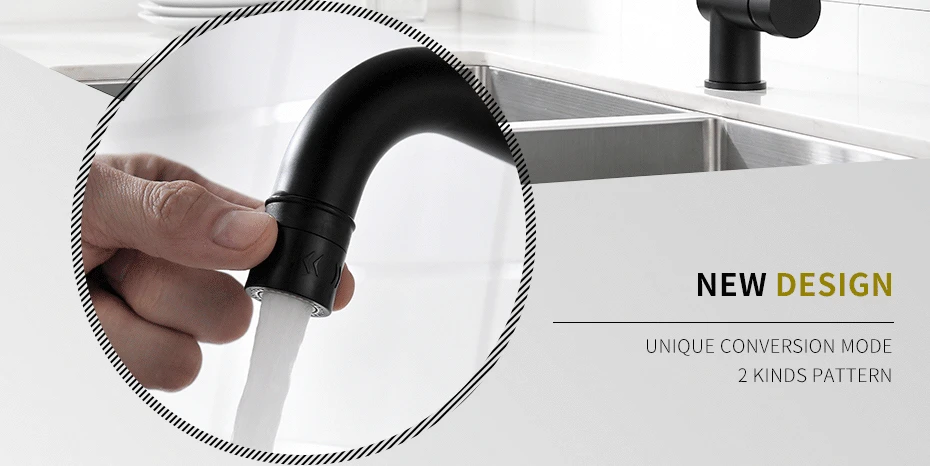 FAPULLY High quality Brass black faucets mixer taps single handle kitchen sink faucet