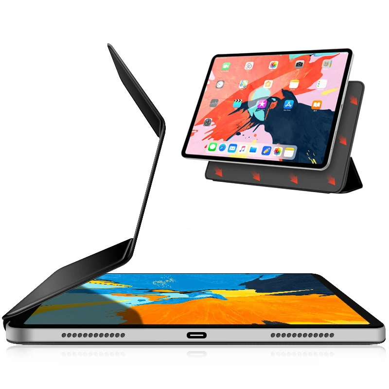 

For Apple iPad Pro 11' Slim Lightweight Smart Stand Cover Strong Magnetic Absorption Auto Wake/Sleep Tablet Case For iPad Pro 11