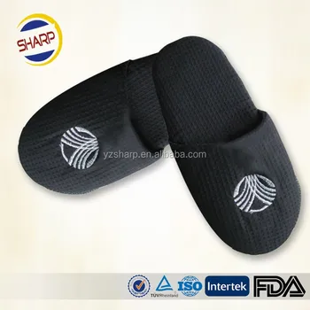 black disposable slippers