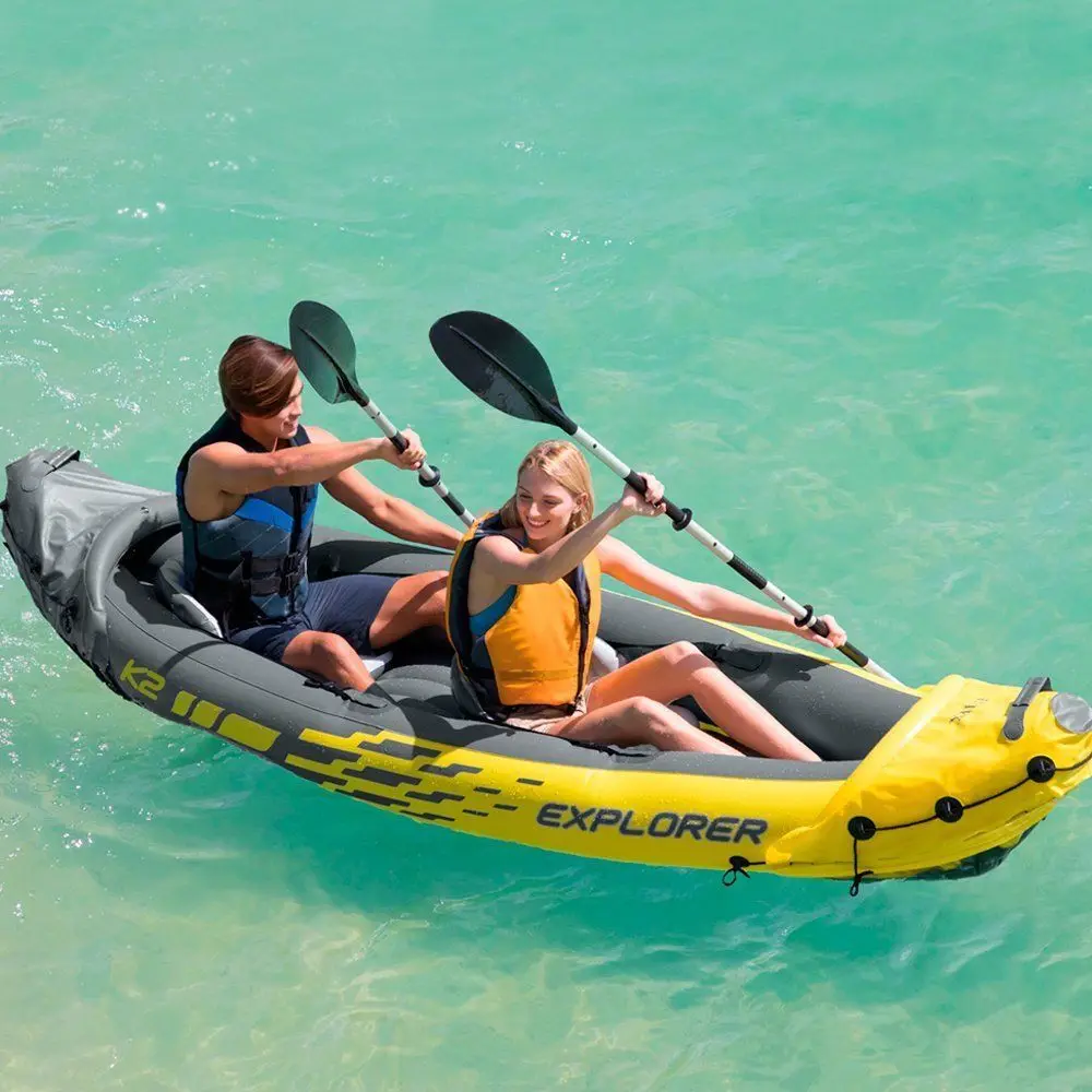 
Intex K2 Kayak 2 Person Inflatable Boat with Paddles and Pump 