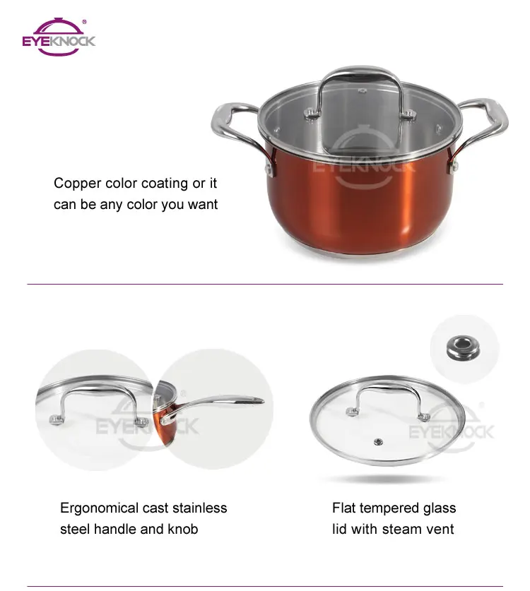304 Rose Gold Induction Stainless Steel Parini Cookware Set Buy
