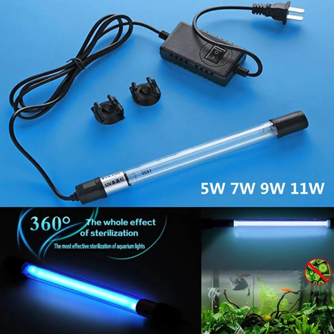 Multi-power Waterproof Fish Tank Uv Light For Aquarium Water Clean ...