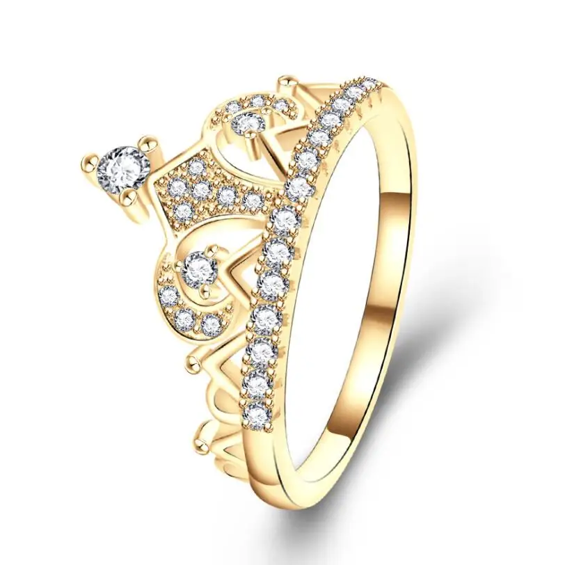 

Foreign trade wish hot explosion crown ring female ring factory direct foreign trade supply