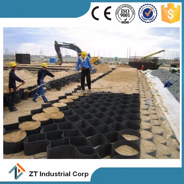 
75-400mm high quality hdpe material plastic geocell price 