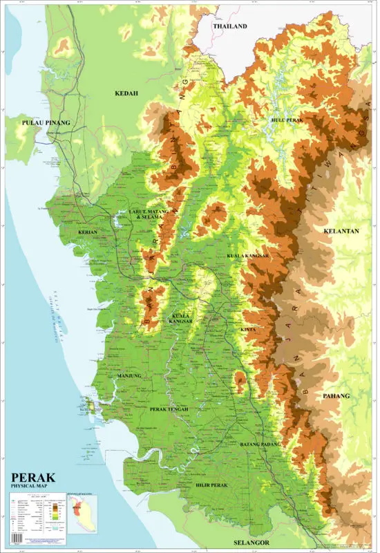 physical map of perak