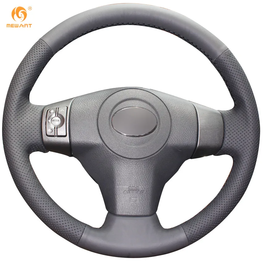 

Factory Hand Stitching PU Artificial Leather Steering Wheel Cover for Toyota Yaris Vios RAV4 2006-2009 Scion XB 2008, Black