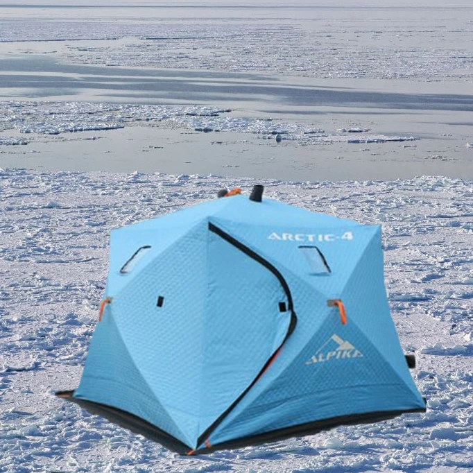 

Triple layer 3-4 persons extreme cold weather snow proof winter fishing tent, N/a