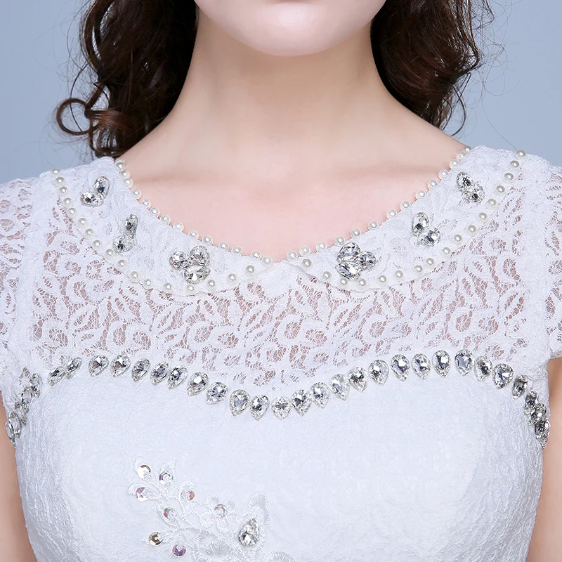 Hot sale custom made white lace bridal wedding dress patterns HS410-240