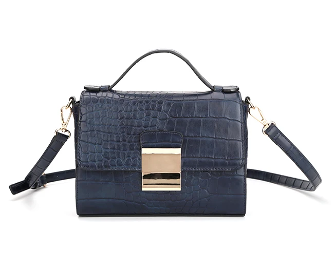 

#6525 2019 wholesale latest hot selling designer custom high fashion women handbag pu crocodile leather shoulder bag for lady, Blue color , various colors are available
