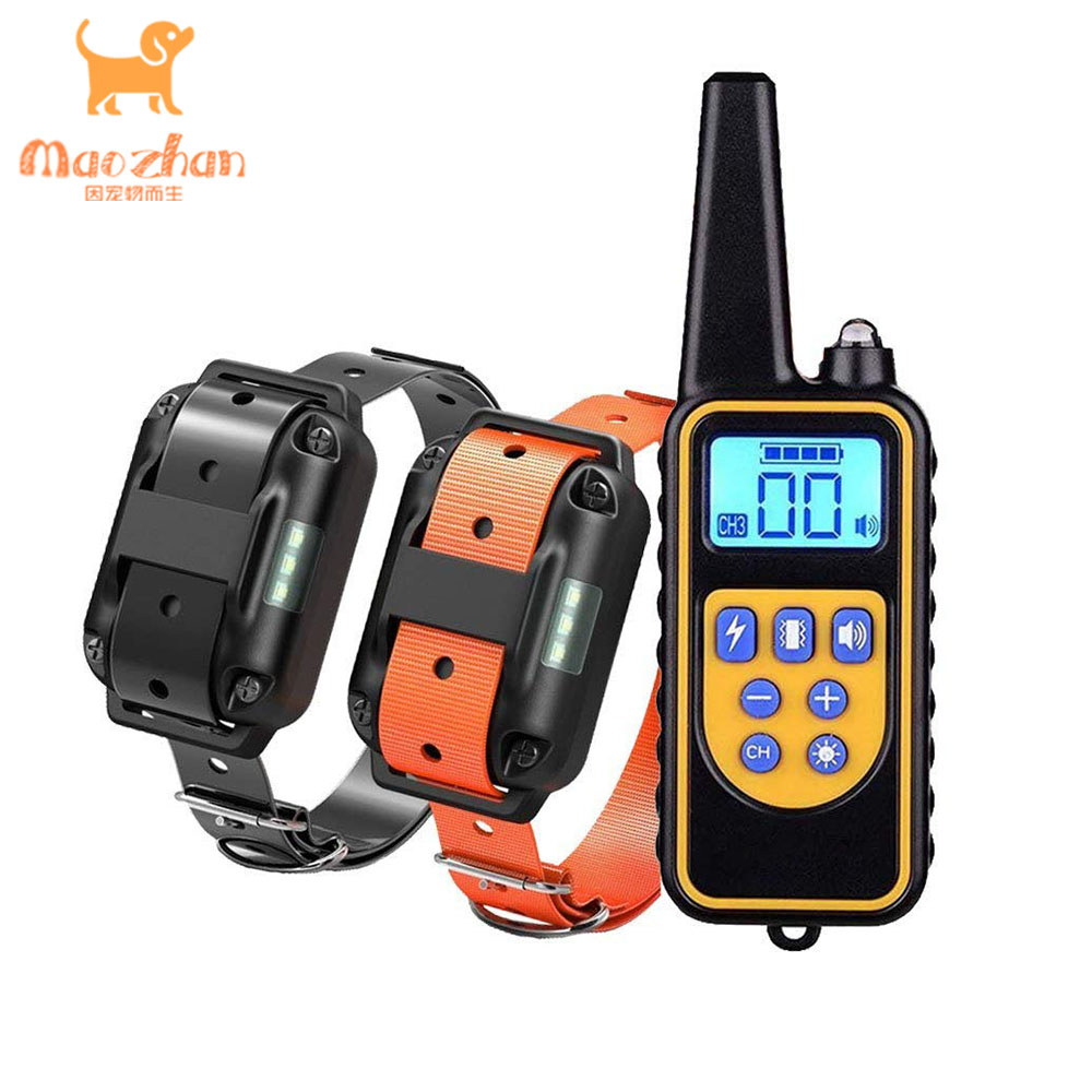 

880 Waterproof Rechargeable Electric Electronic Shock Vibration Voice Pet Dog Training Collar with Remote