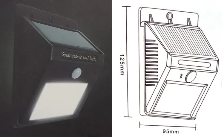 Solar sensor wall light схема