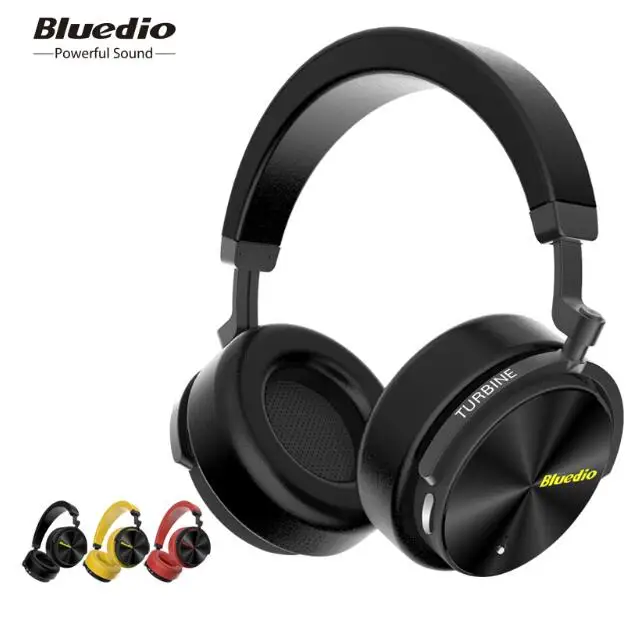 

Bluedio T5 HiFi Active Noise Cancelling headphones wireless Over ear headset with microphone for phones & music