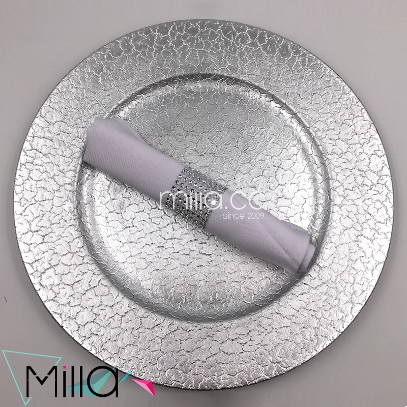 Disposable Plastic Silver Gold Charger Plates Wholesale - Buy Silver Charger  Plates,Disposable Plastic Plates,Cheap Plastic Charger Plates Product on  
