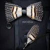 New Fashion handmade feather bowtie brooch set multiple designs bowties
