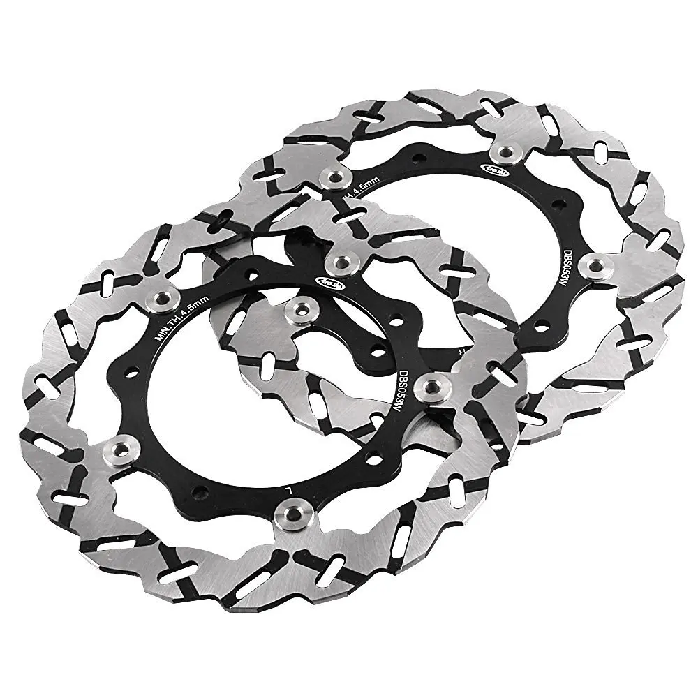 GZYF 2PCS Black Front Brake Disc Rotors For Yamaha X-MAX YP R 125 250