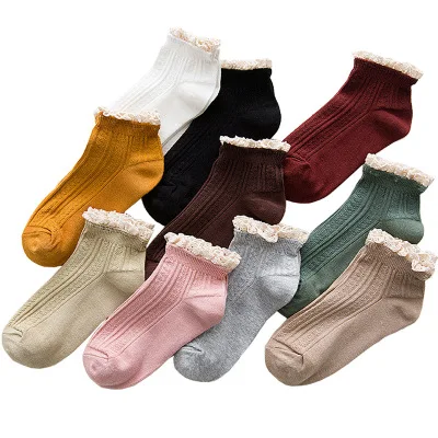 

High Quality cute Wholesale cotton Women Invisible Ankle socks, Multicolor