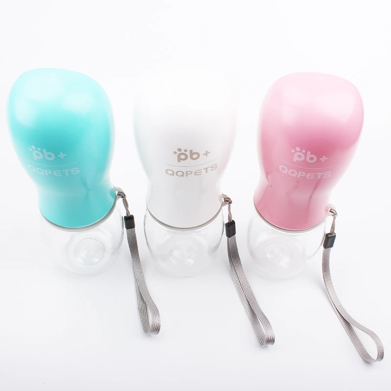 

Dog automatic feeder portable unique logo pet dog water bottle with safety authenticate, Pink,blue,white or customized