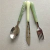 jade carved handle metal tableware