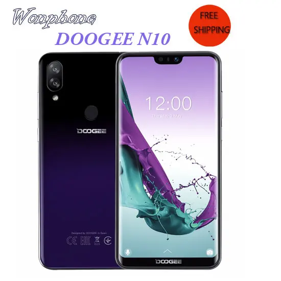 Free shipping DOOGEE N10 mobile Phone 3GB RAM 32GB ROM 5.84inch FHD+19:9 Display 16.0MP Camera 3360mAh