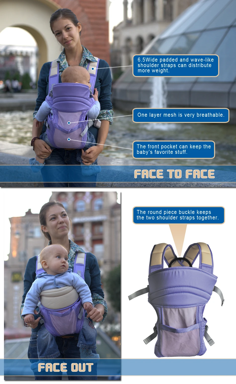Modern High Quality Carseat Folding Multi Function Baby Carrier Car