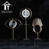 Fashion design beauty metal expression crystal eyes tears shape home decoration pieces cosmetic vanity mirror