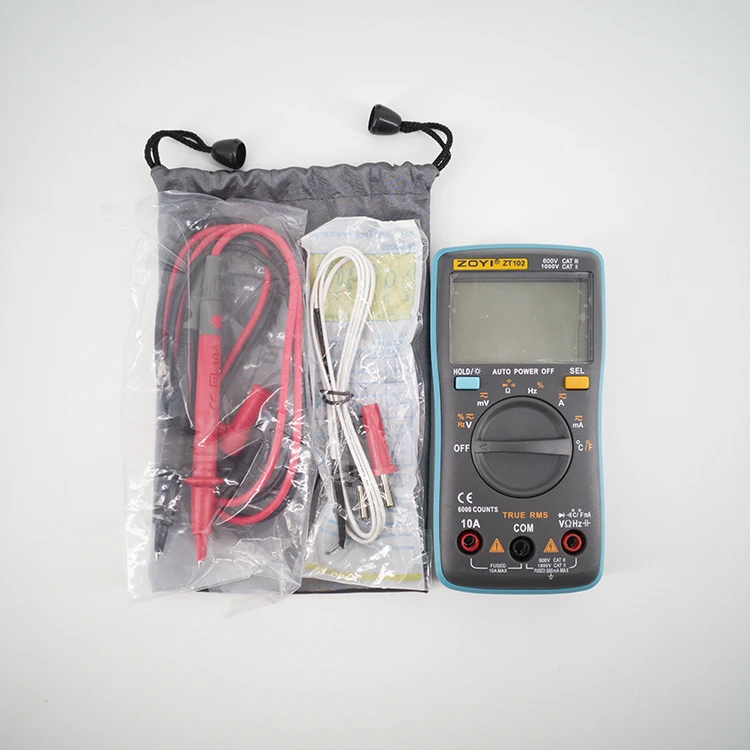 ZOYI 60Mohms 1000V Multi tester Capacitance Meter Small True RMS ZT102