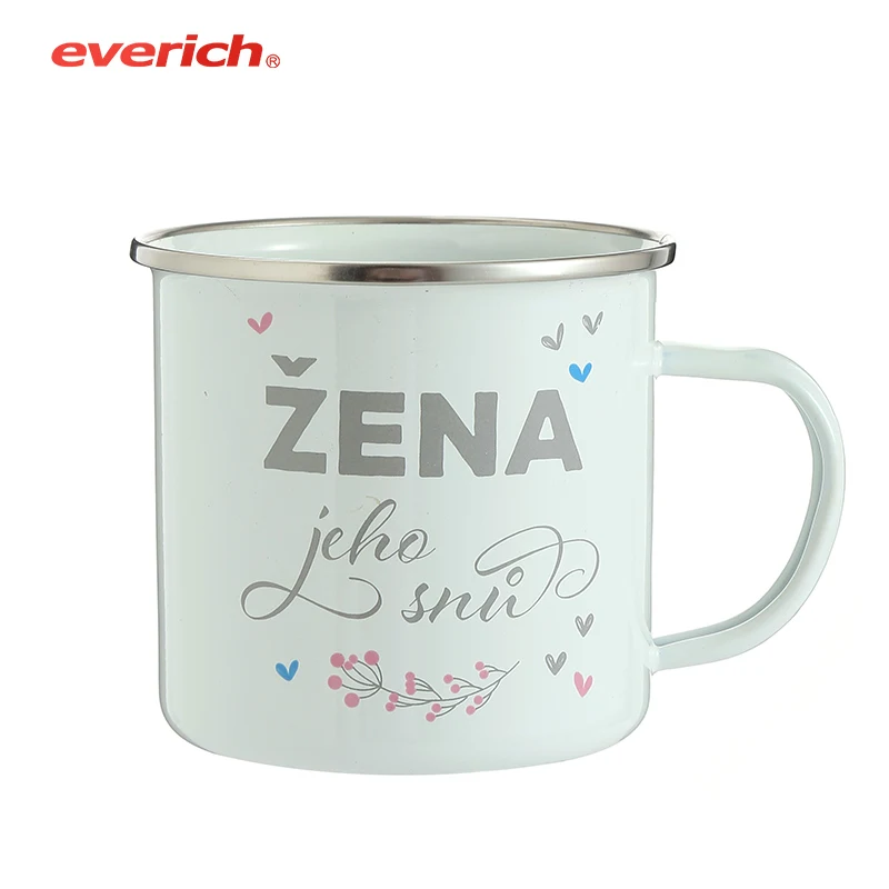 

Everich Free Sample Lovely Logo Wine Beer Coffee Mug Stainless Steel Wine Coffee Mug With Handle, Customized colors acceptable